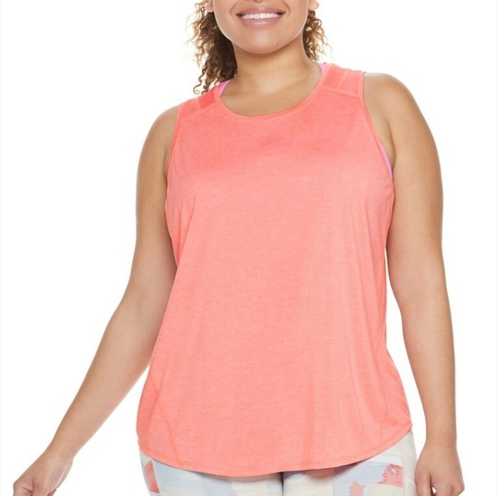 Tek Gear Gym Activewear Sleeveless  Women's XL Tank Top - Bright Coral